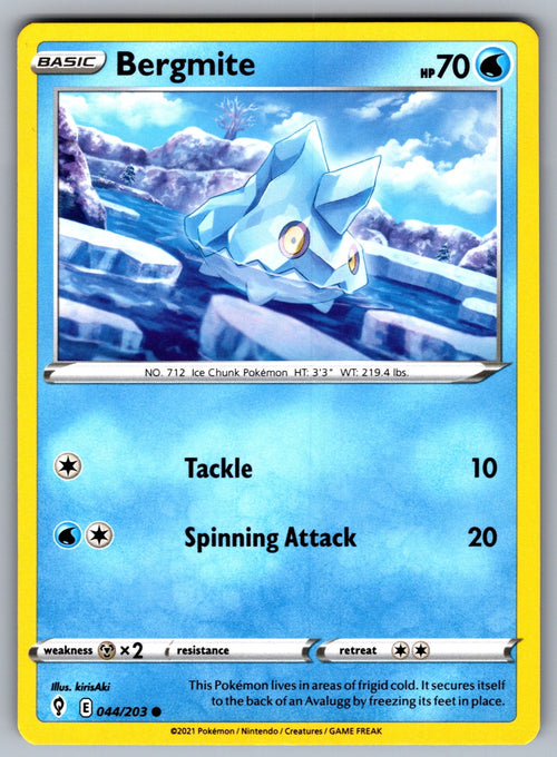 Bergmite Common SWSH07: Evolving Skies 044/203 NM 2021