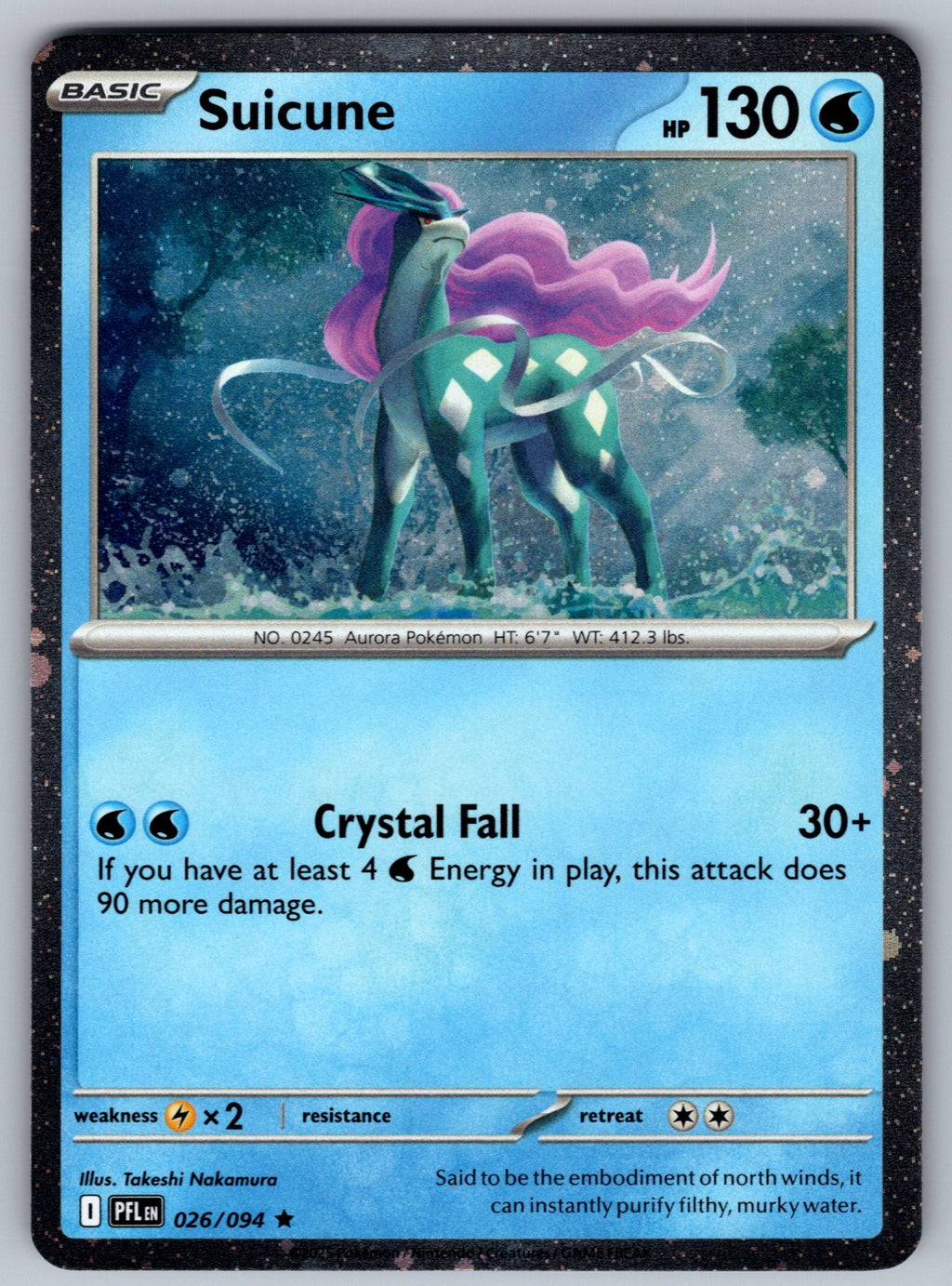 Suicune Holo Rare ME02: Phantasmal Flames 026/094 NM 2025