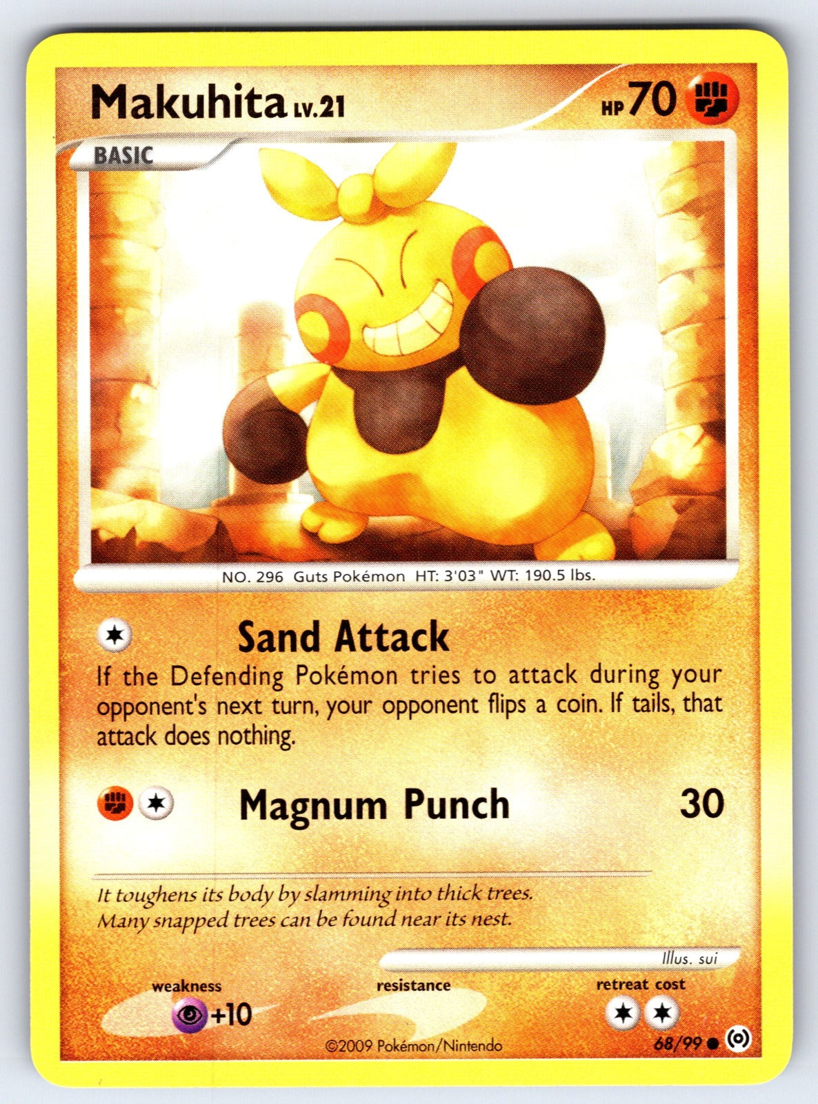 Makuhita Common Arceus 68/99 LP 2009