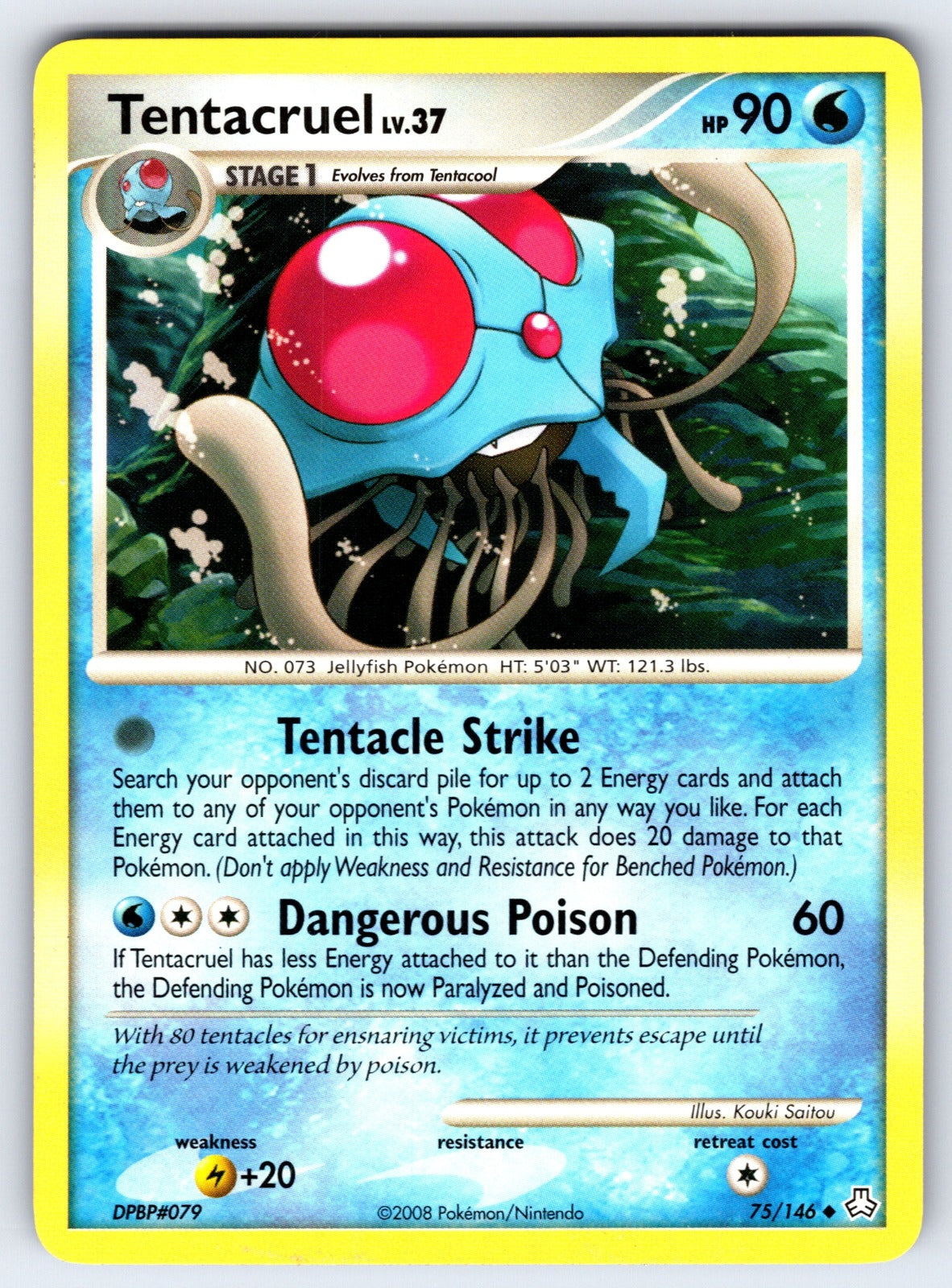 Tentacruel Uncommon Legends Awakened 75/146 LP 2008