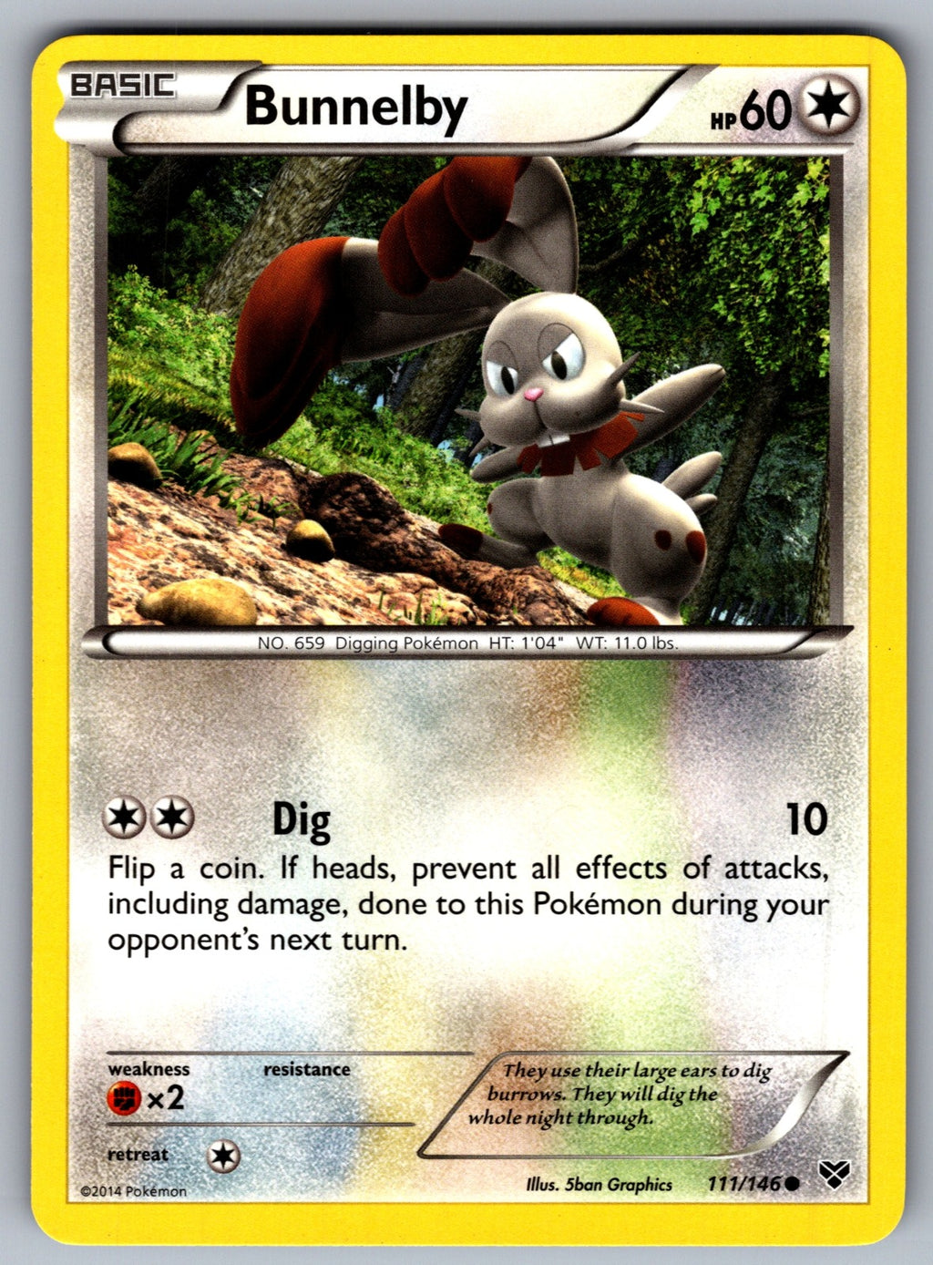 Bunnelby Common XY Base Set 111/146 LP 2014