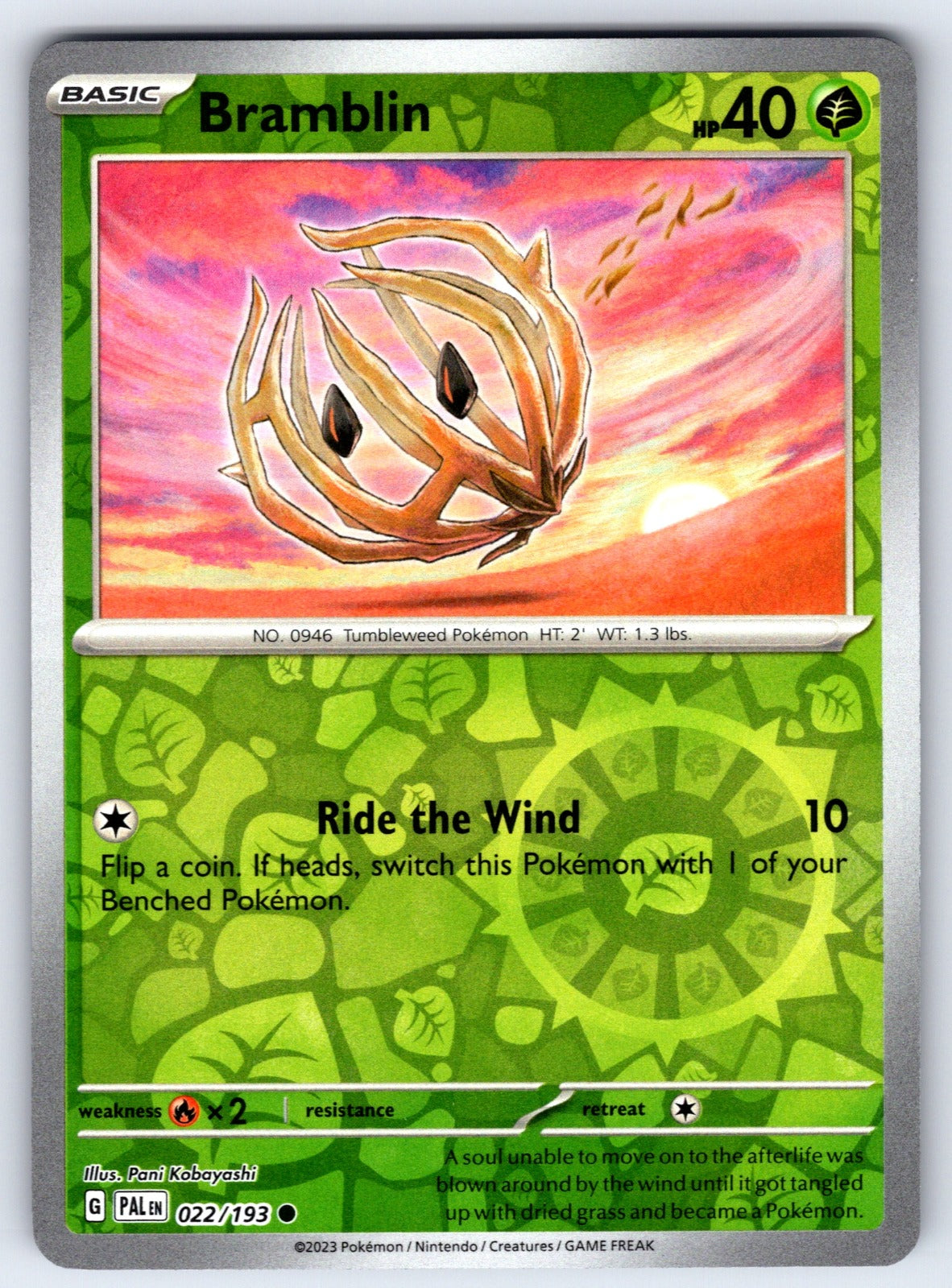 Bramblin Reverse Holo Common SV02: Paldea Evolved 022/193 NM 2023