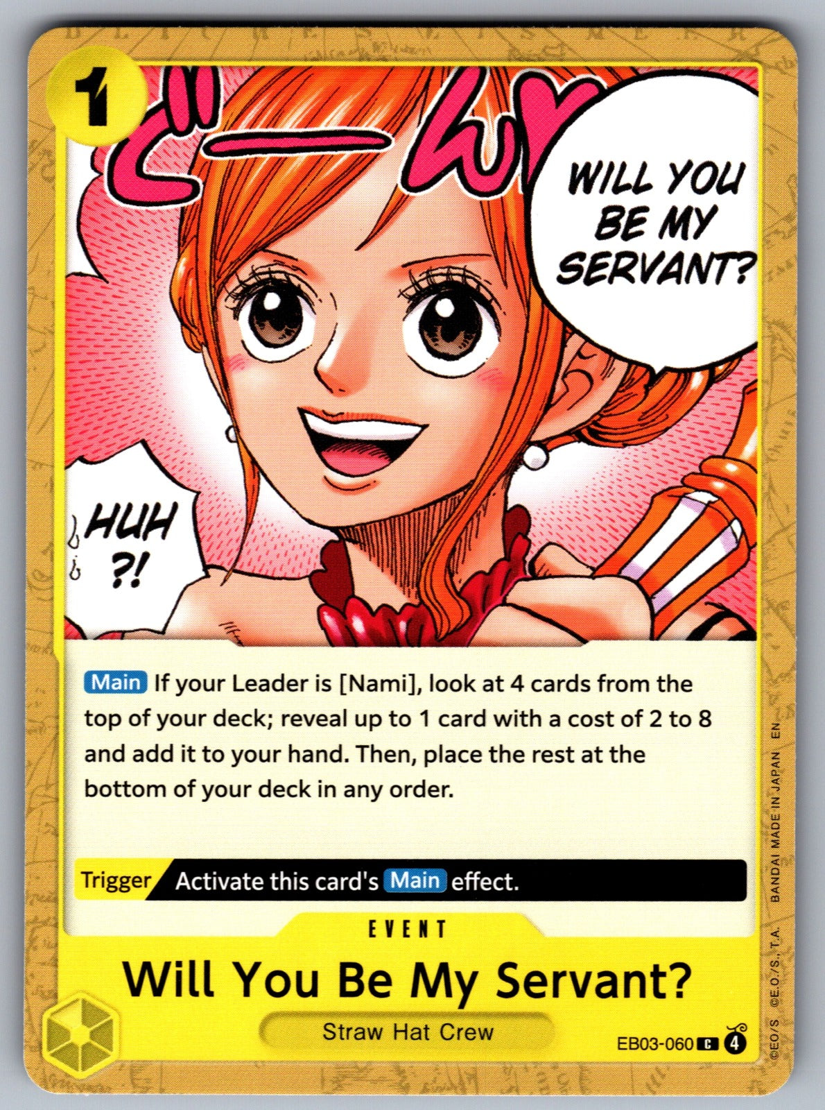 Will You Be My Servant? C Extra Booster: One Piece Heroines Edition EB03-060 NM 