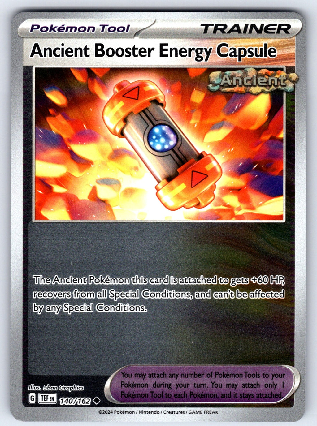 Ancient Booster Energy Capsule Reverse Holo Uncommon SV05: Temporal Forces 140/1