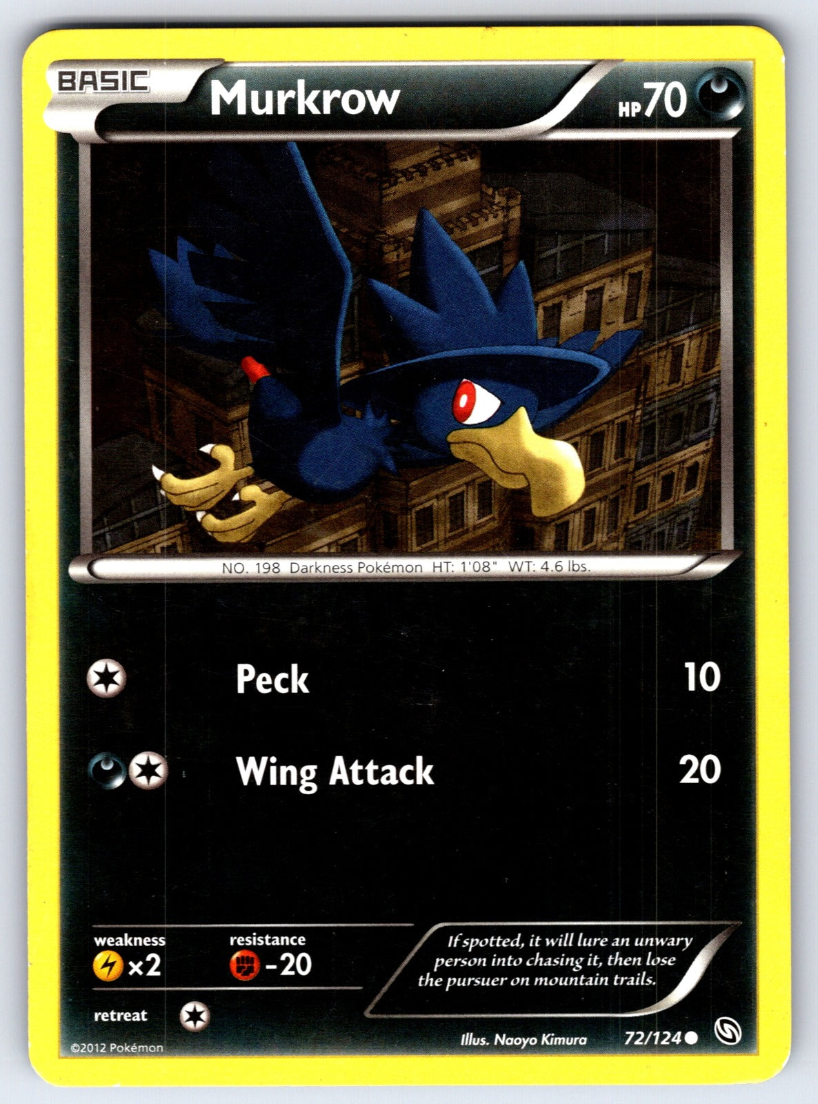 Murkrow Common Dragons Exalted 72/124 LP 2012