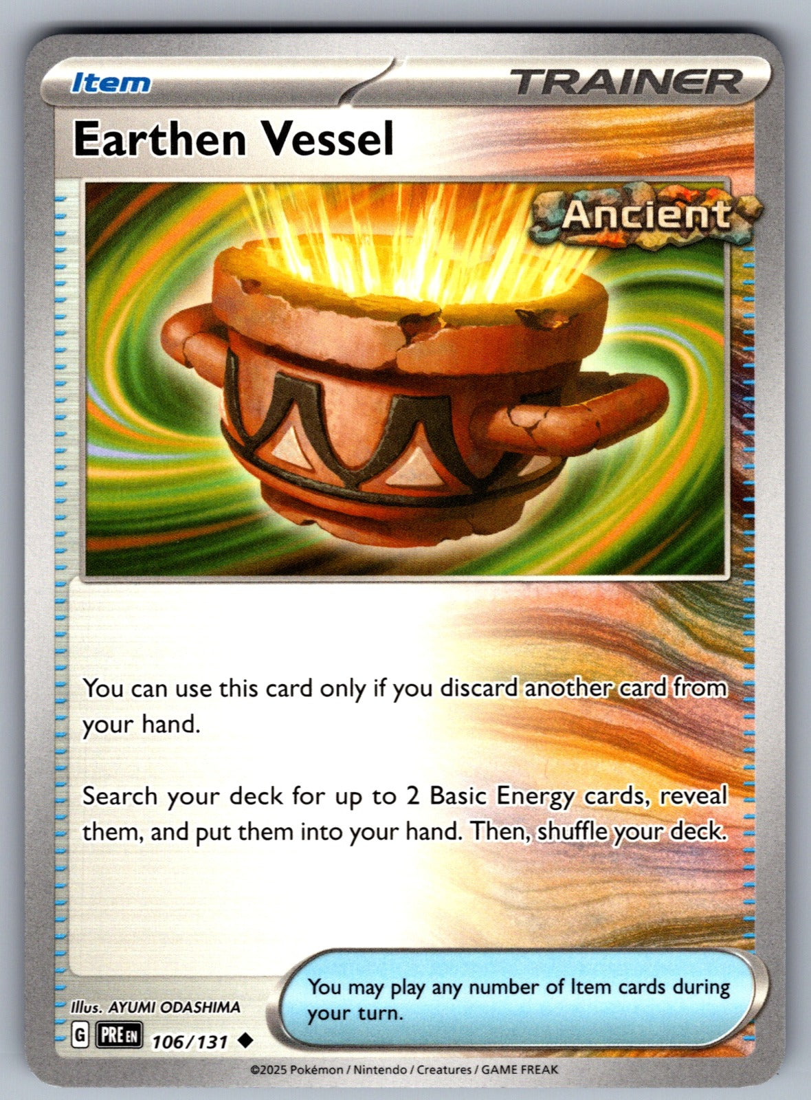 Earthen Vessel Uncommon SV: Prismatic Evolutions 106/131 NM 2025