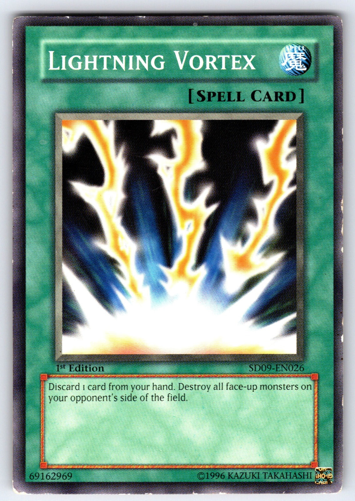 Lightning Vortex 1st Edition Common Structure Deck: Spellcaster's Judgment SD6-E