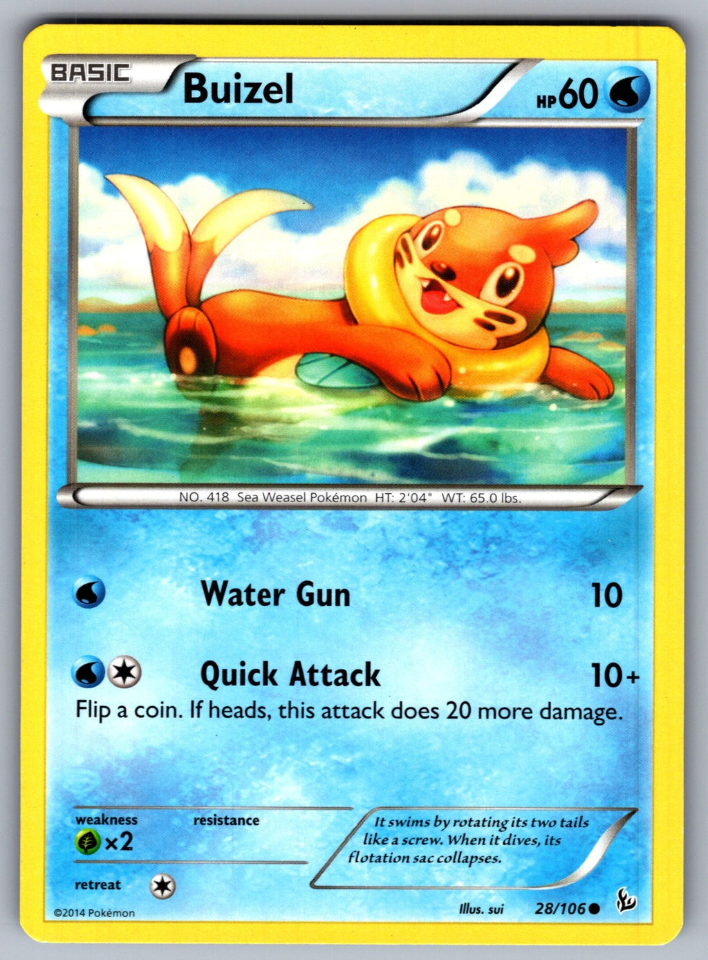 Buizel Common XY - Flashfire 28/106 LP 2014
