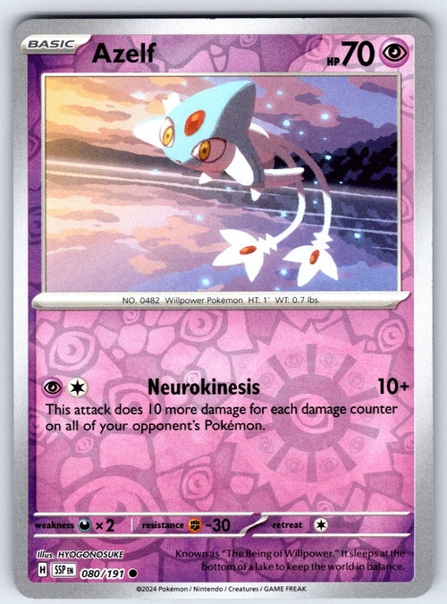 Azelf Reverse Holo Common SV08: Surging Sparks 080/191 NM 2024