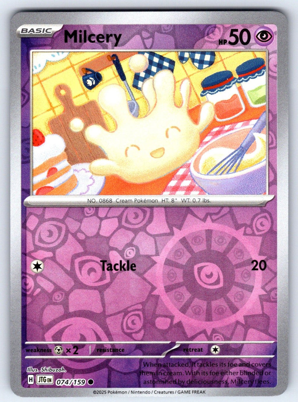 Milcery Reverse Holo Common SV09: Journey Together 074/159 NM 2025