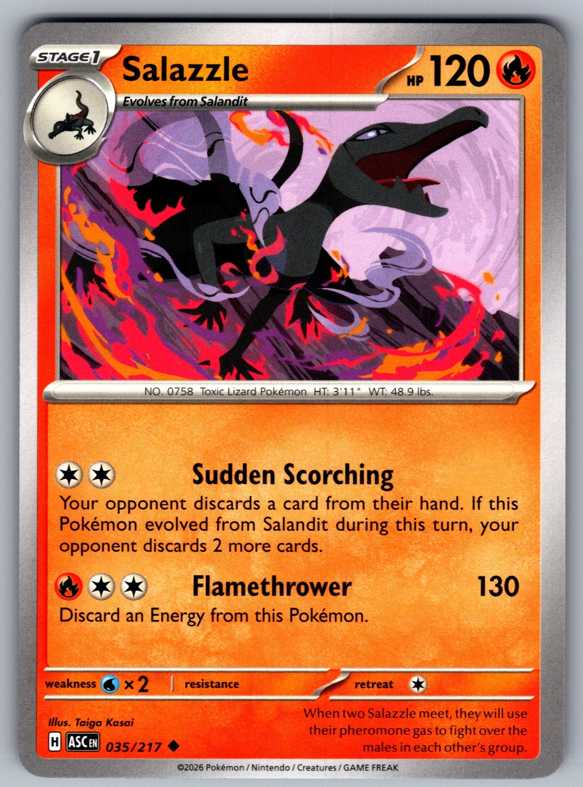 Salazzle Uncommon ME: Ascended Heroes 035/217 NM 2026