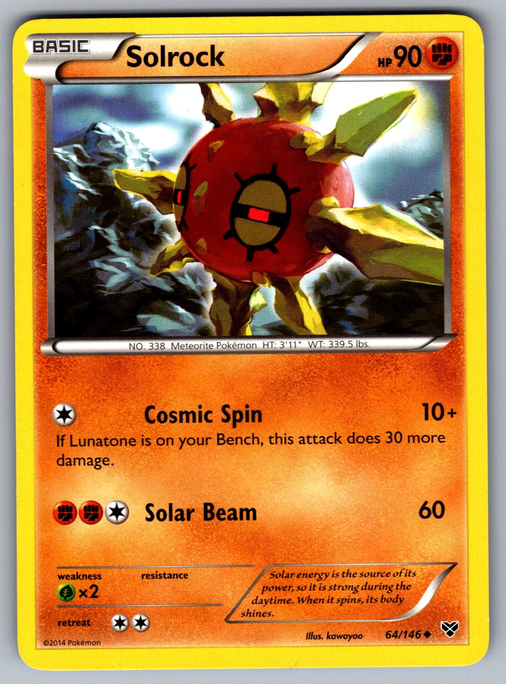 Solrock Uncommon XY Base Set 64/146 LP 2014