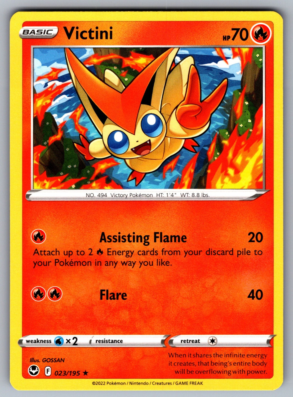 Victini Rare SWSH12: Silver Tempest 023/195 NM 2022