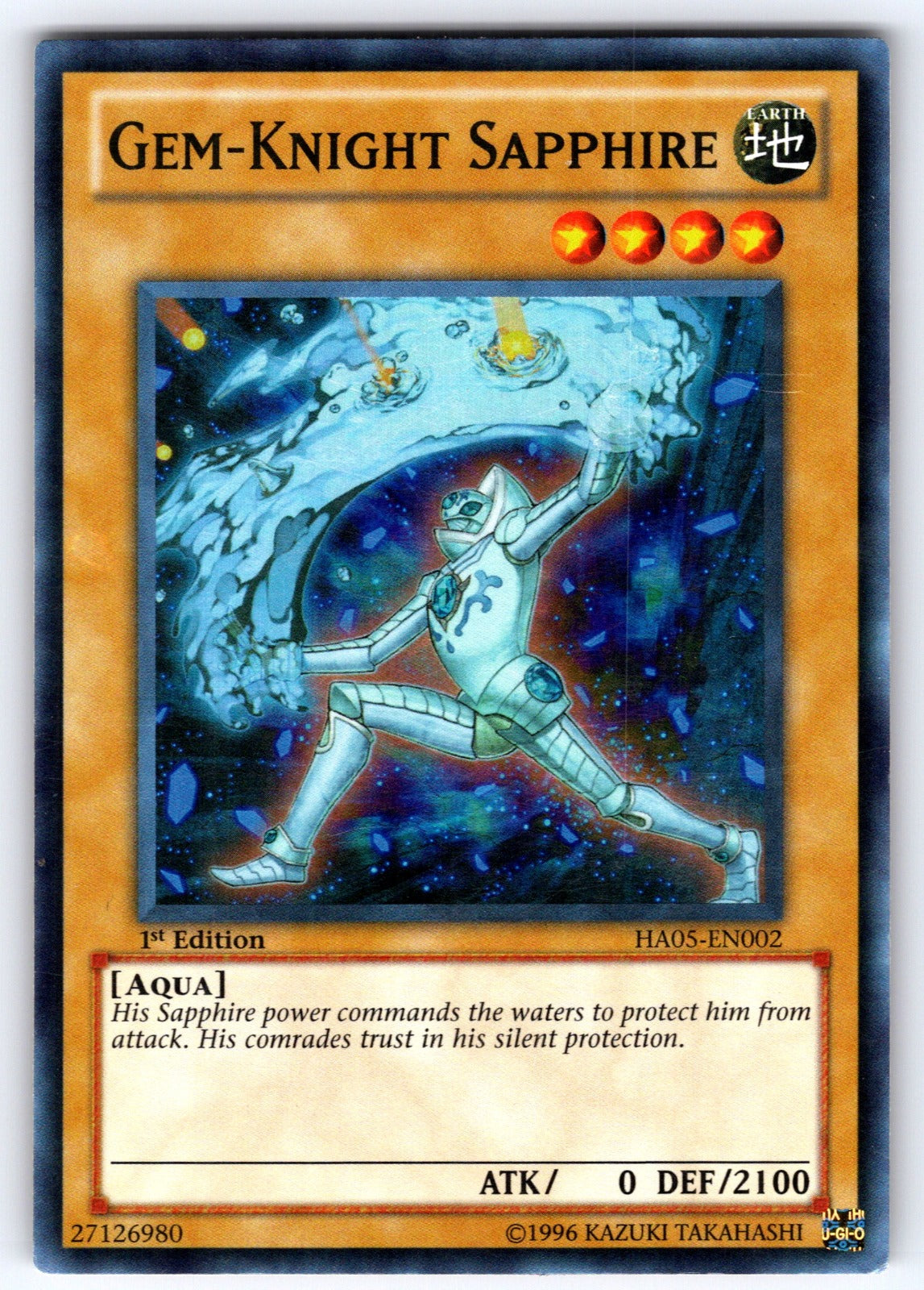 Gem-Knight Sapphire Unlimited Super Rare Hidden Arsenal 5: Steelswarm Invasion H