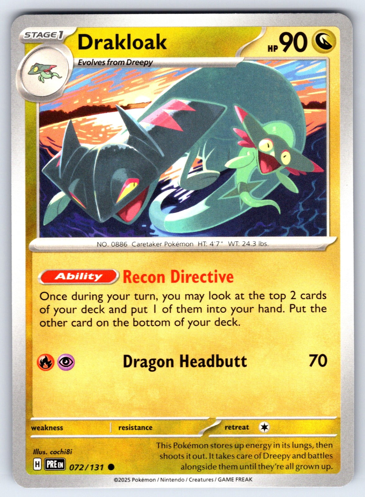 Drakloak Common SV: Prismatic Evolutions 072/131 NM 2025