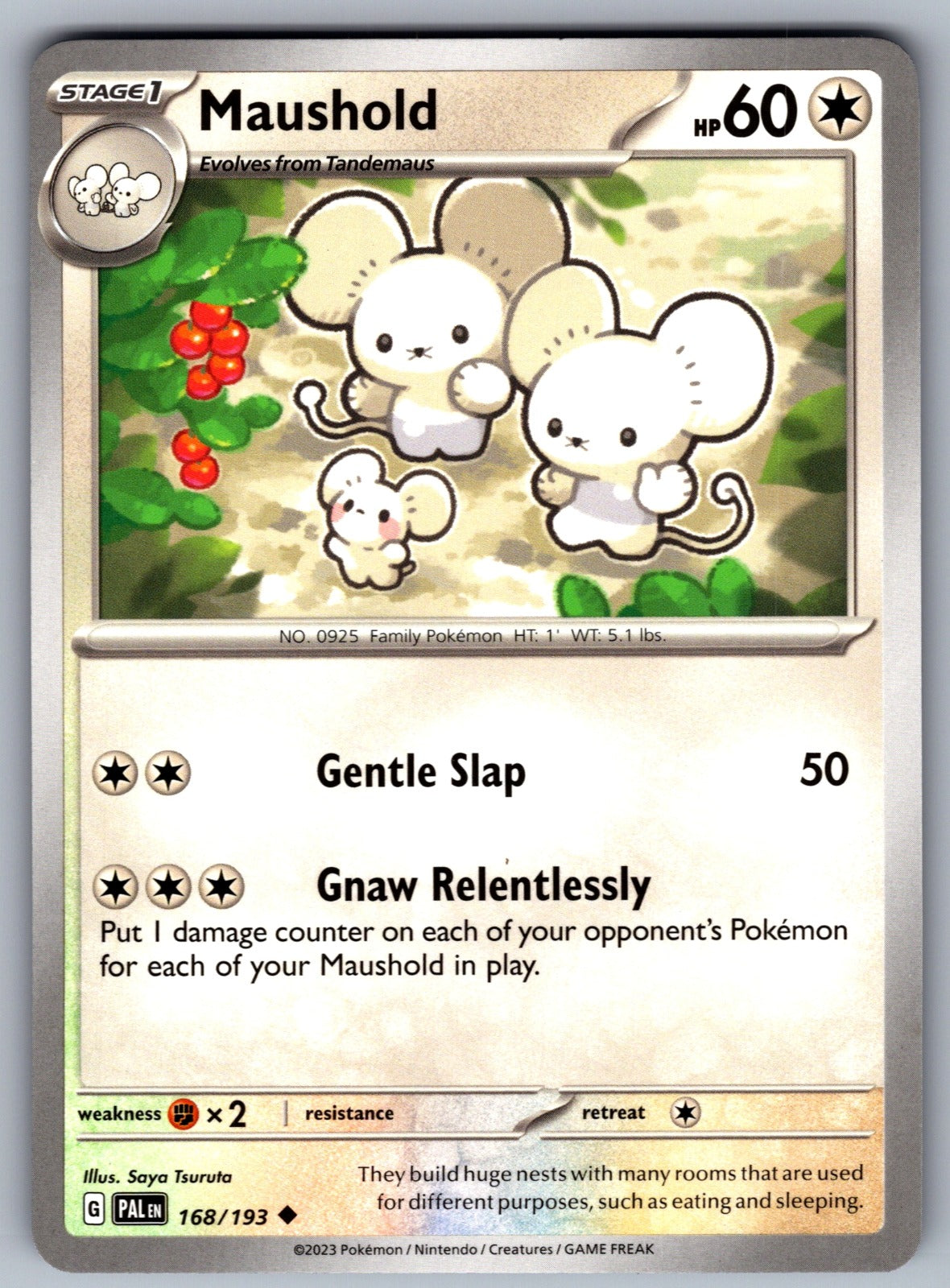 Maushold Uncommon SV02: Paldea Evolved 168/193 NM 2023