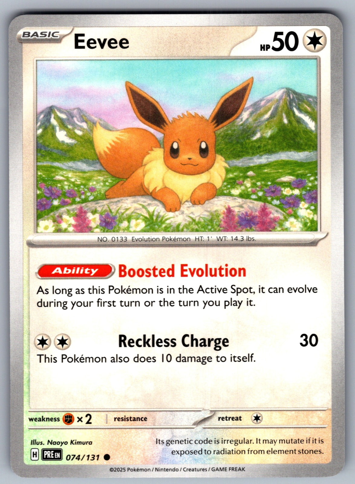 Eevee Common SV: Prismatic Evolutions 074/131 NM 2025