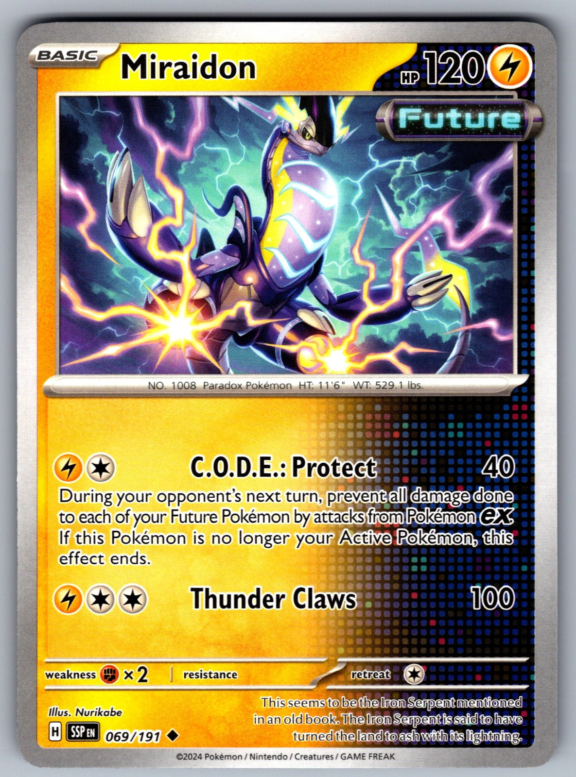Miraidon Uncommon SV08: Surging Sparks 069/191 NM 2024