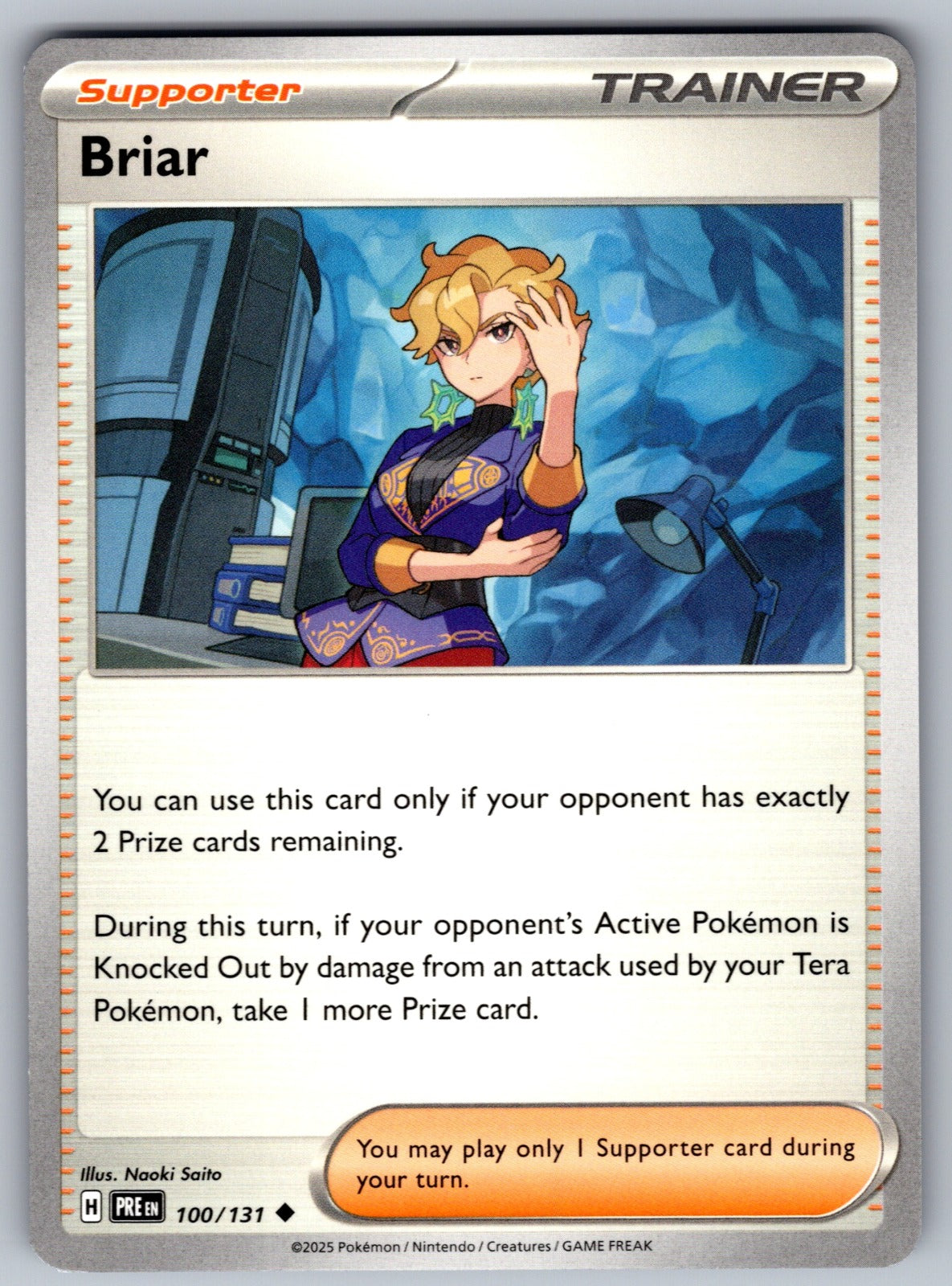 Briar Uncommon SV: Prismatic Evolutions 100/131 NM 2025