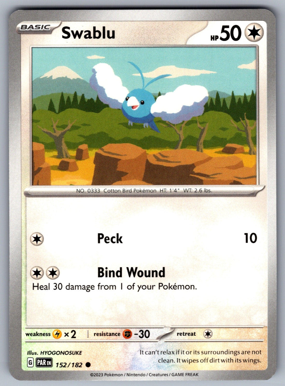 Swablu Common SV04: Paradox Rift 152/182 NM 2023