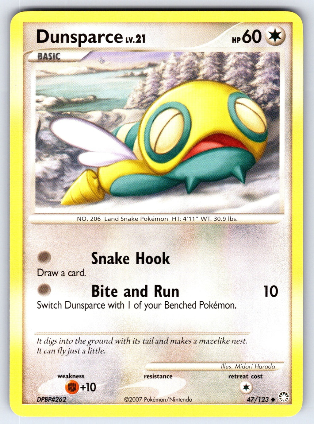 Dunsparce Uncommon Mysterious Treasures 47/123 LP 2007