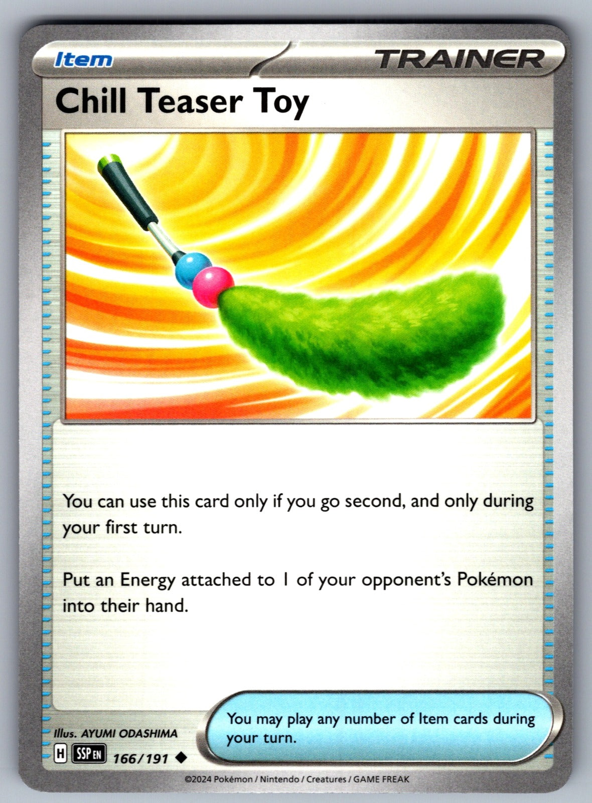 Chill Teaser Toy Uncommon SV08: Surging Sparks 166/191 NM 2024