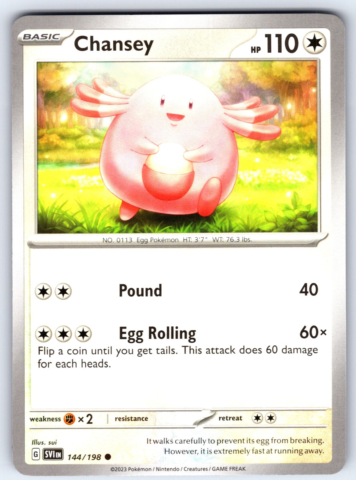 Chansey Common SV01: Scarlet & Violet Base Set 144/198 NM 2023