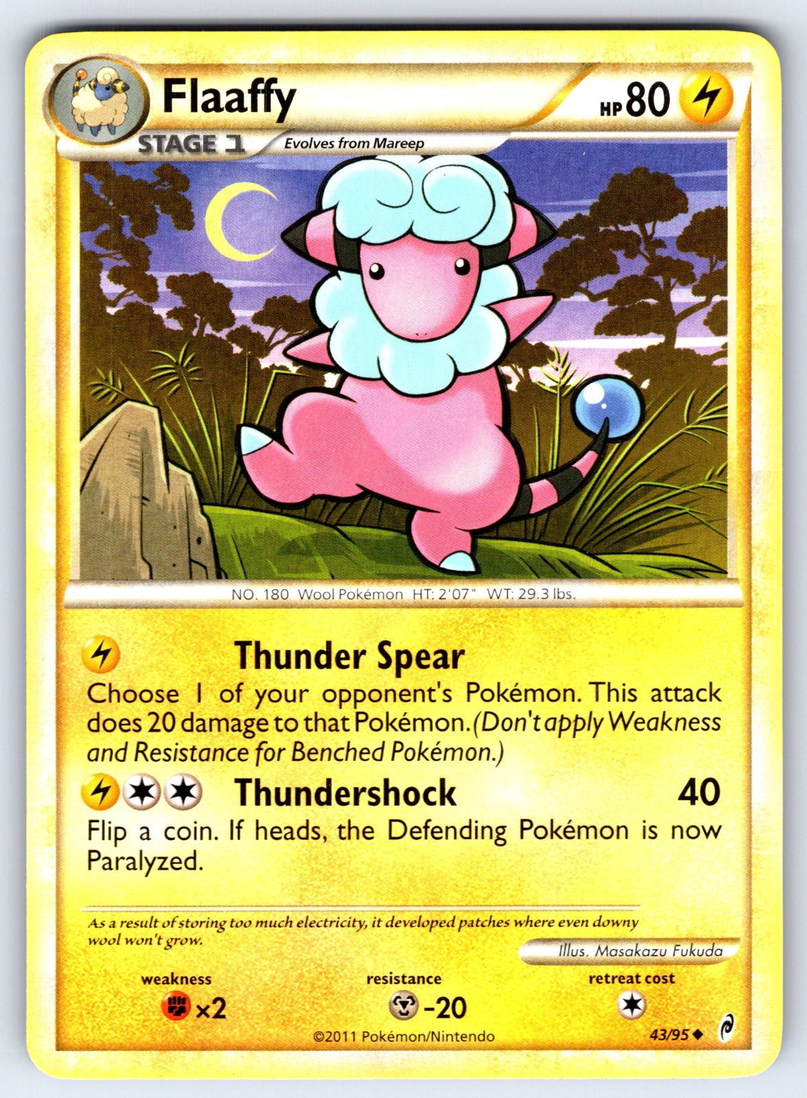Flaaffy Uncommon Call of Legends 43/95 LP 2011