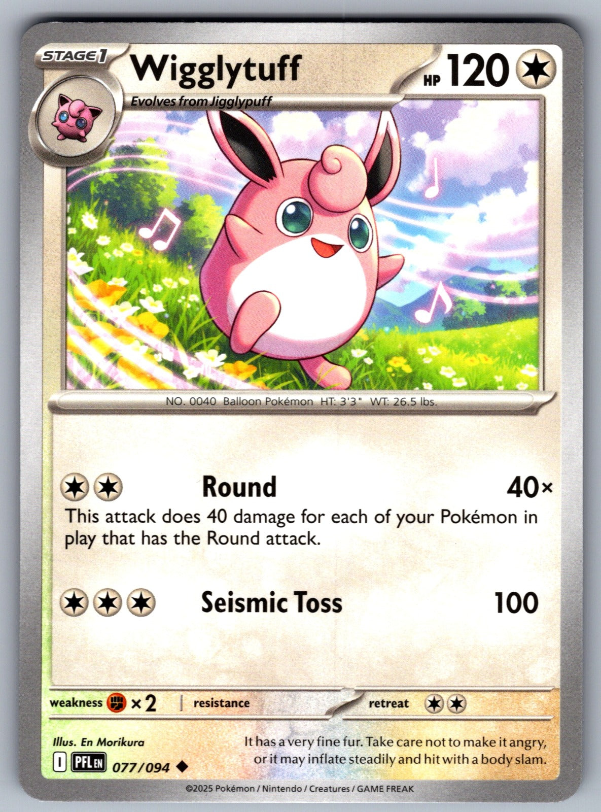 Wigglytuff Uncommon ME02: Phantasmal Flames 077/094 NM 2025