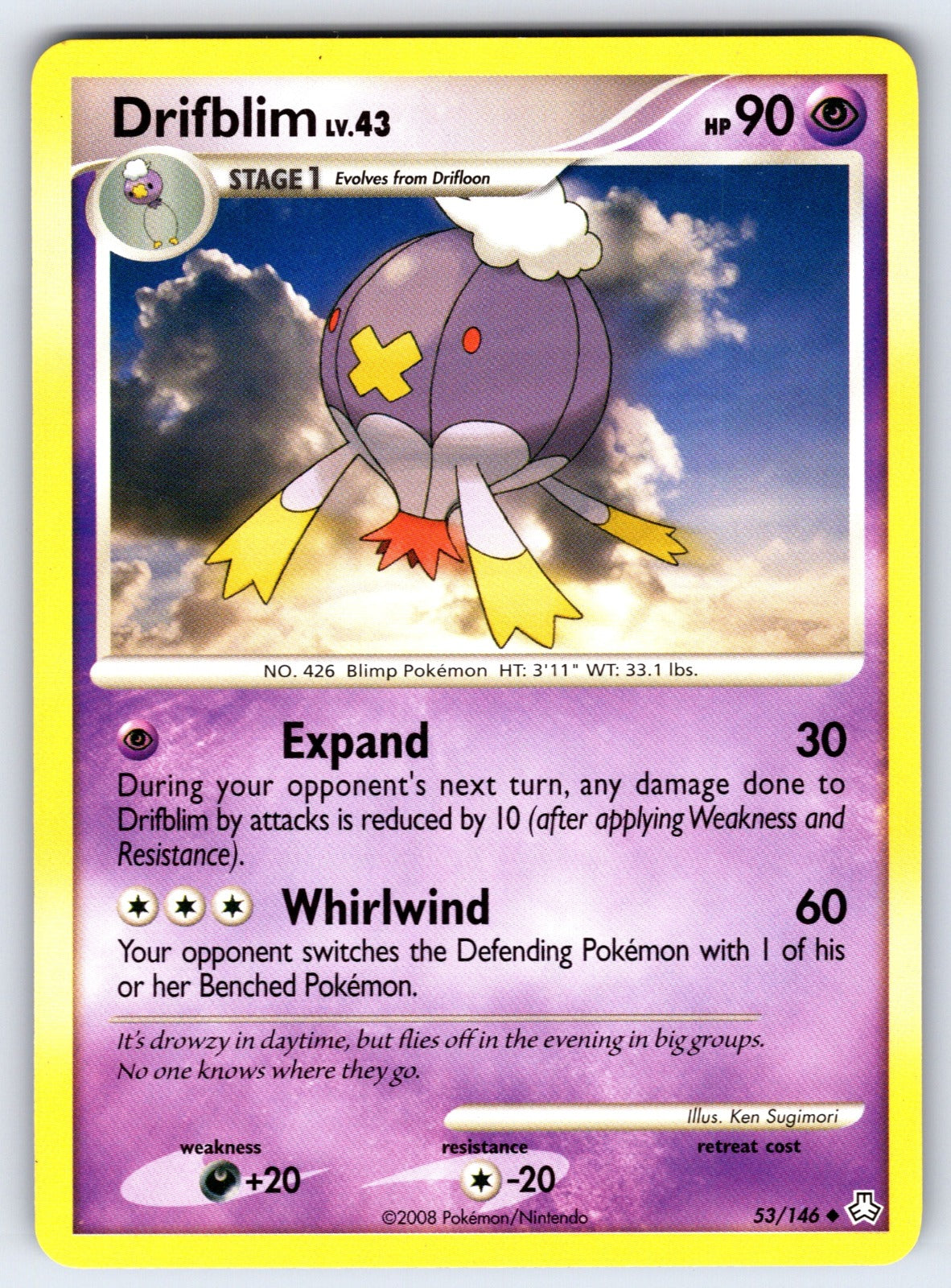 Drifblim Uncommon Legends Awakened 53/146 LP 2008