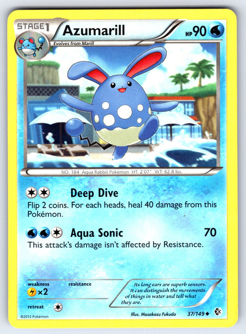 Azumarill Uncommon Boundaries Crossed 37/149 LP 2012