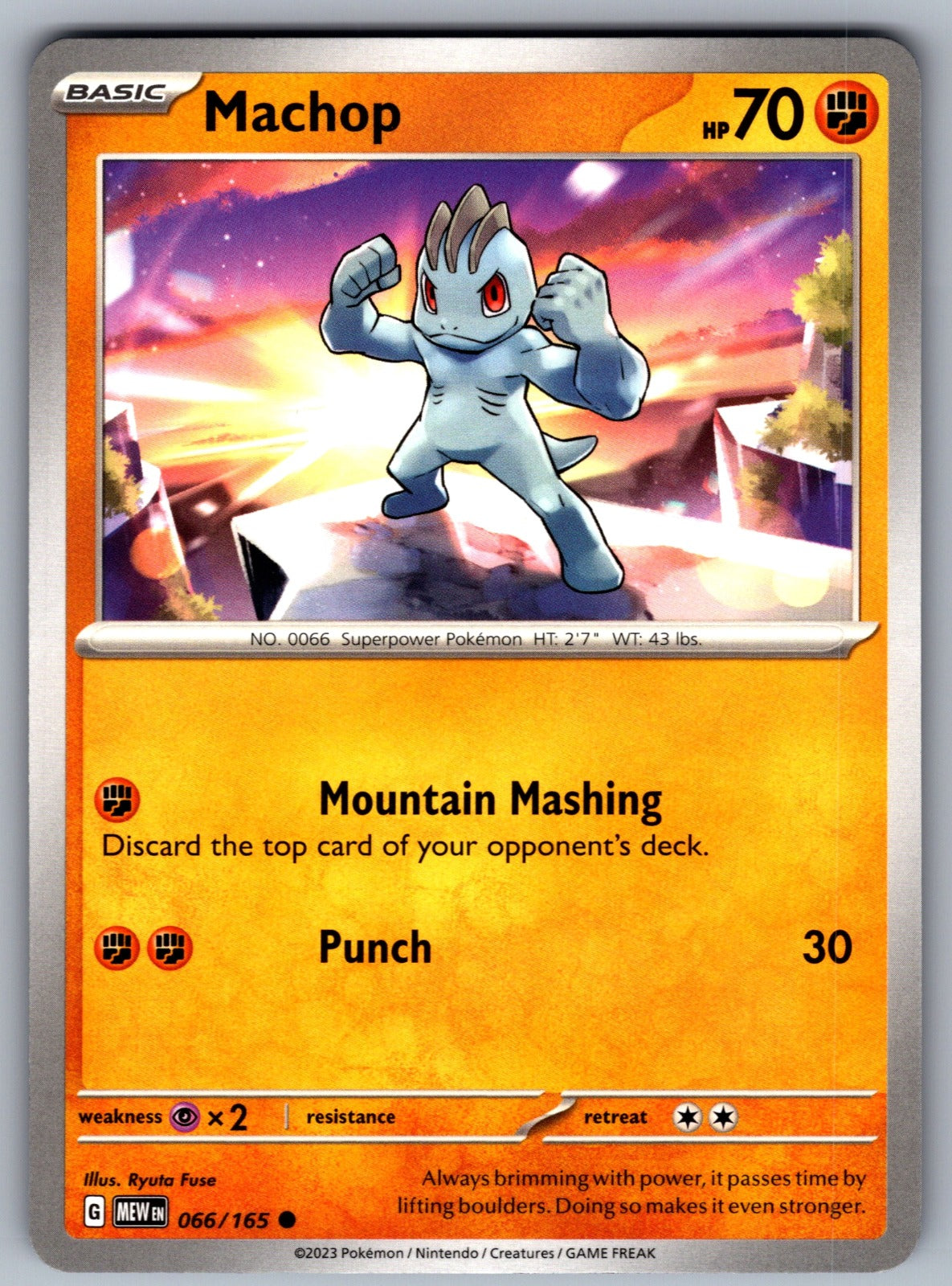 Machop Common SV: Scarlet & Violet 151 066/165 NM 2023