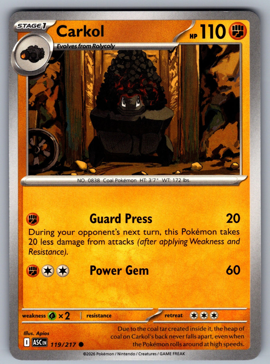 Carkol Common ME: Ascended Heroes 119/217 NM 2026
