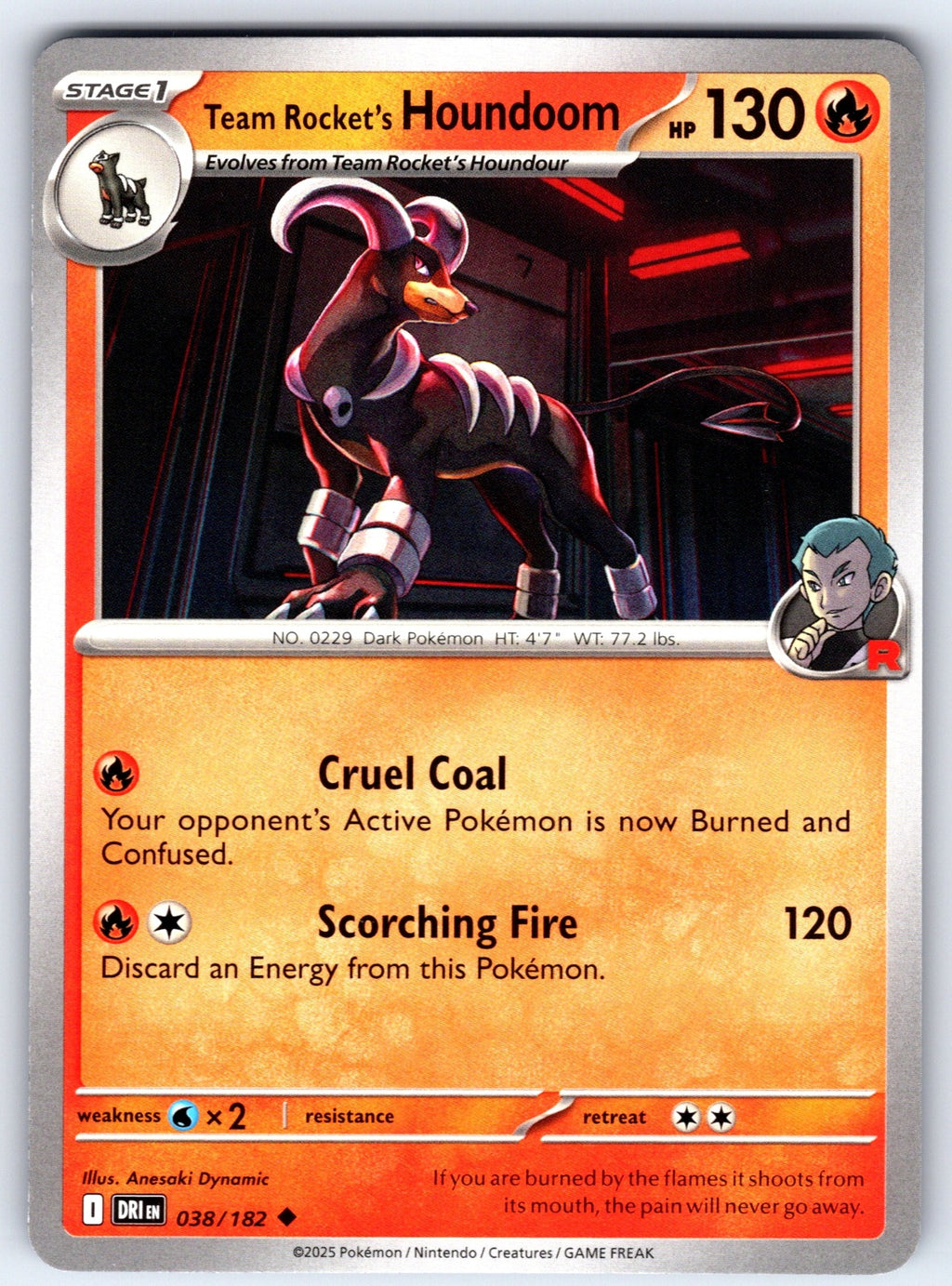 Team Rocket's Houndoom Uncommon SV10: Destined Rivals 038/182 NM 2025