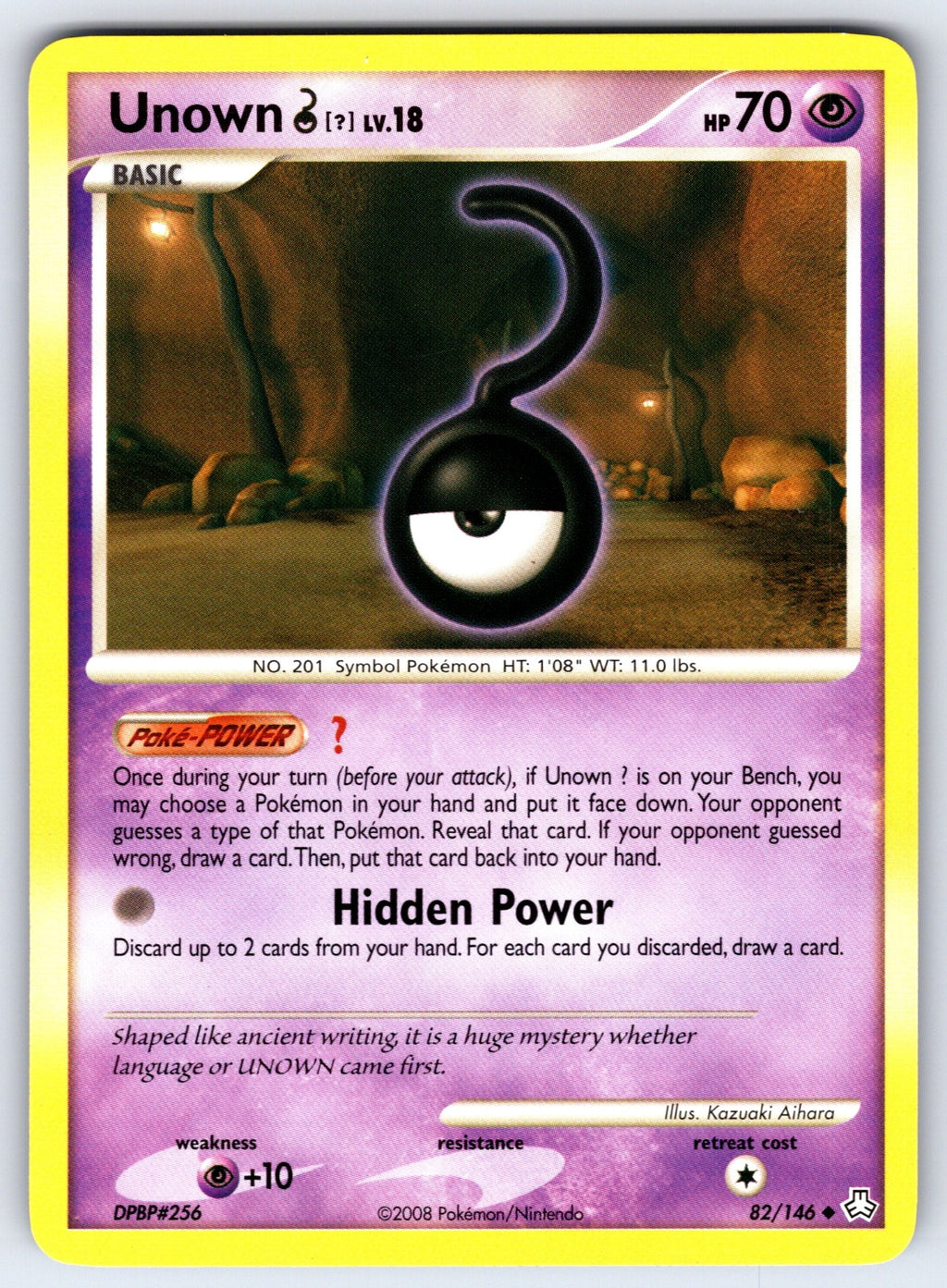 Unown (?) Uncommon Legends Awakened 82/146 LP 2008