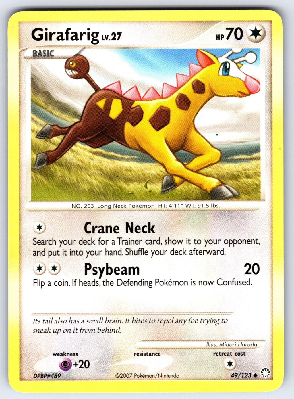 Girafarig Uncommon Mysterious Treasures 49/123 LP 2007