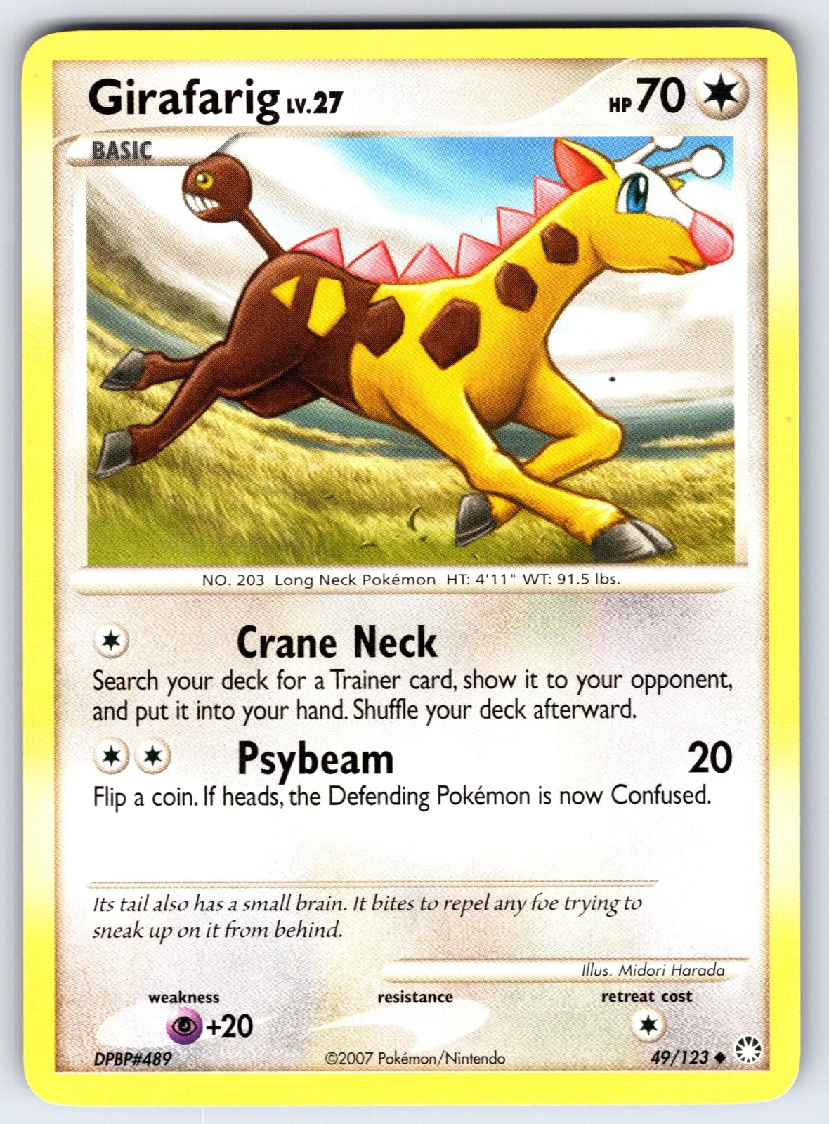 Girafarig Uncommon Mysterious Treasures 49/123 LP 2007