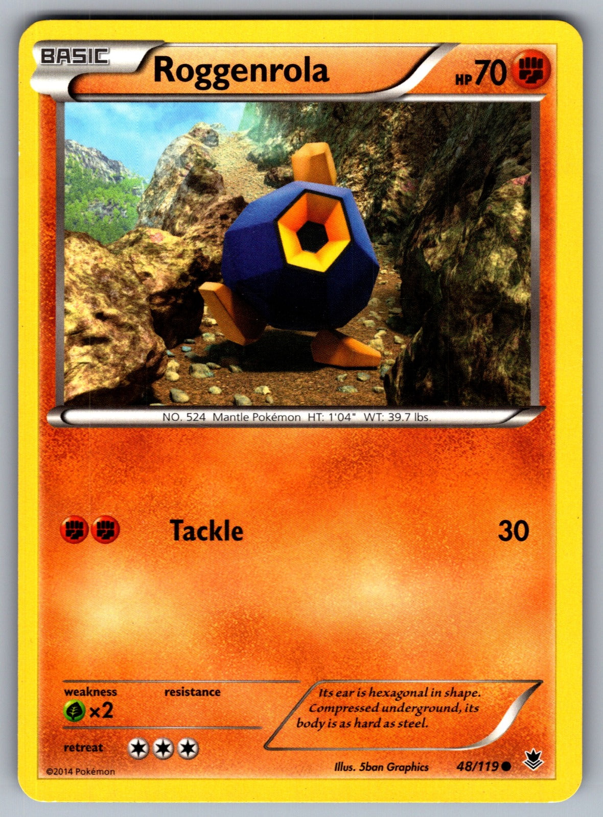 Roggenrola Common XY - Phantom Forces 48/119 LP 2014