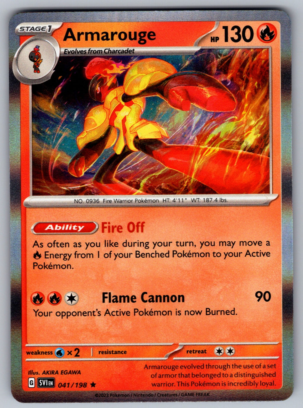 Armarouge Holo Rare SV01: Scarlet & Violet Base Set 041/198 NM 2023