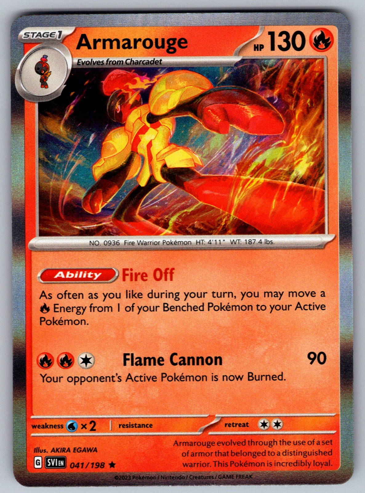 Armarouge Holo Rare SV01: Scarlet & Violet Base Set 041/198 NM 2023