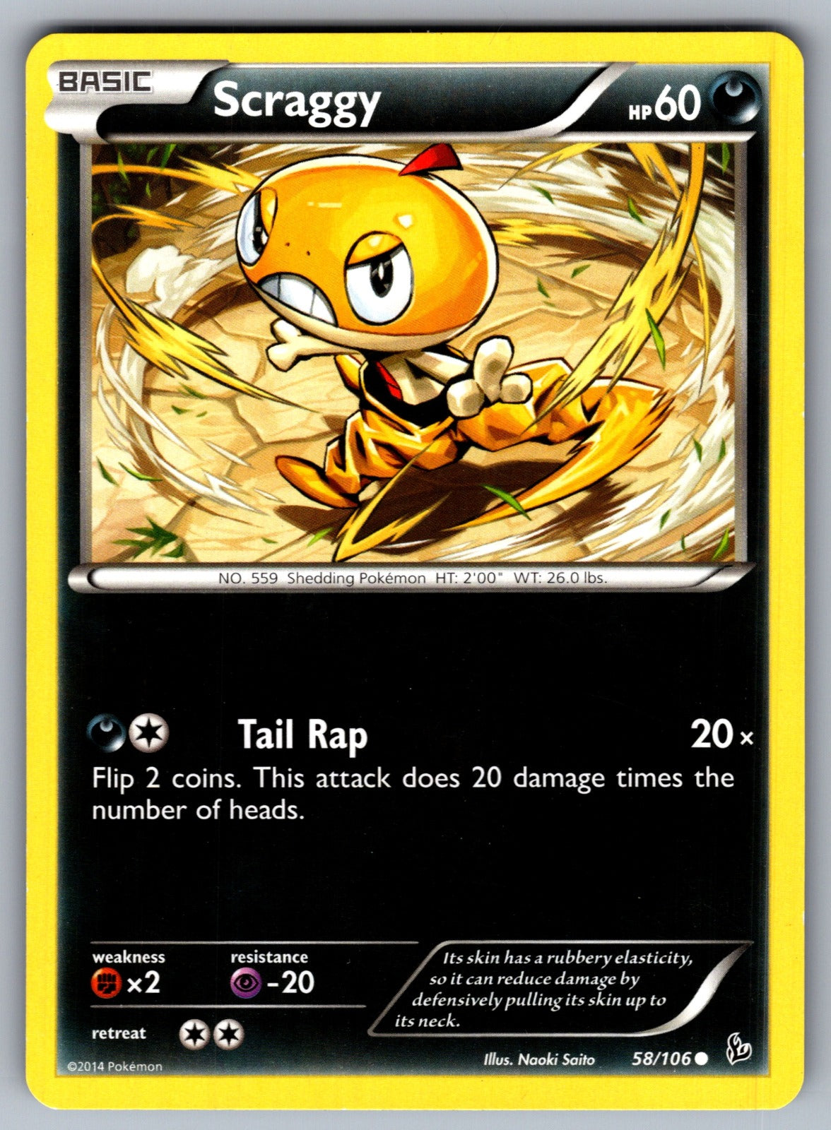 Scraggy Common XY - Flashfire 58/106 LP 2014