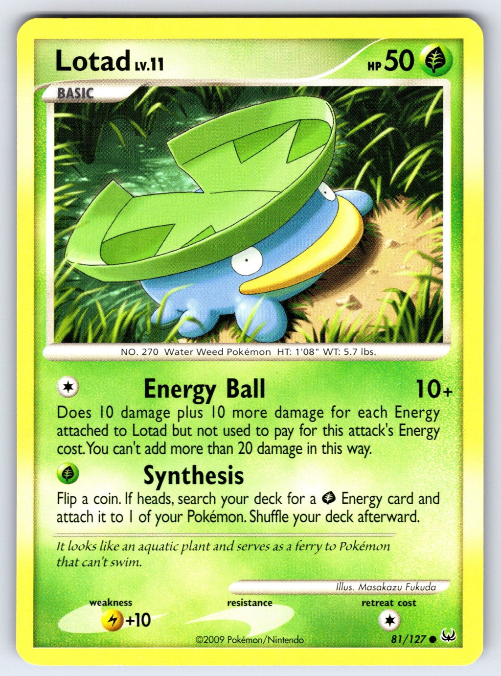Lotad Common Platinum 81/127 LP 2009