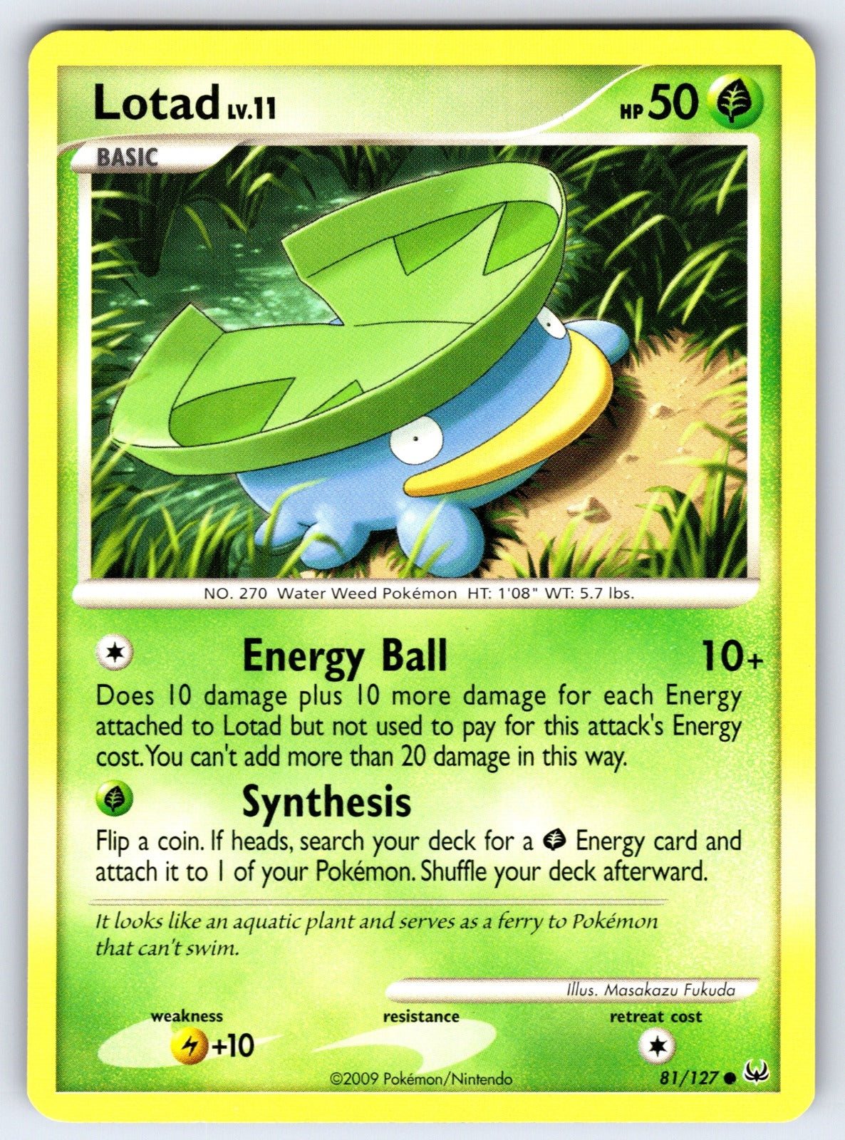 Lotad Common Platinum 81/127 LP 2009