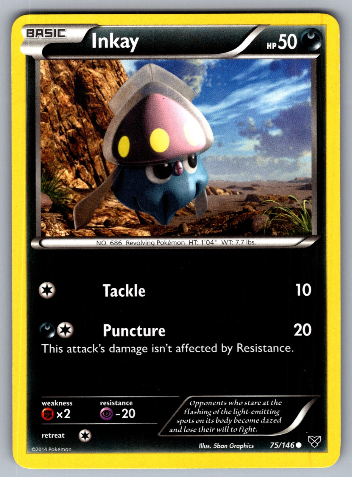 Inkay (75) Common XY Base Set 75/146 LP 2014