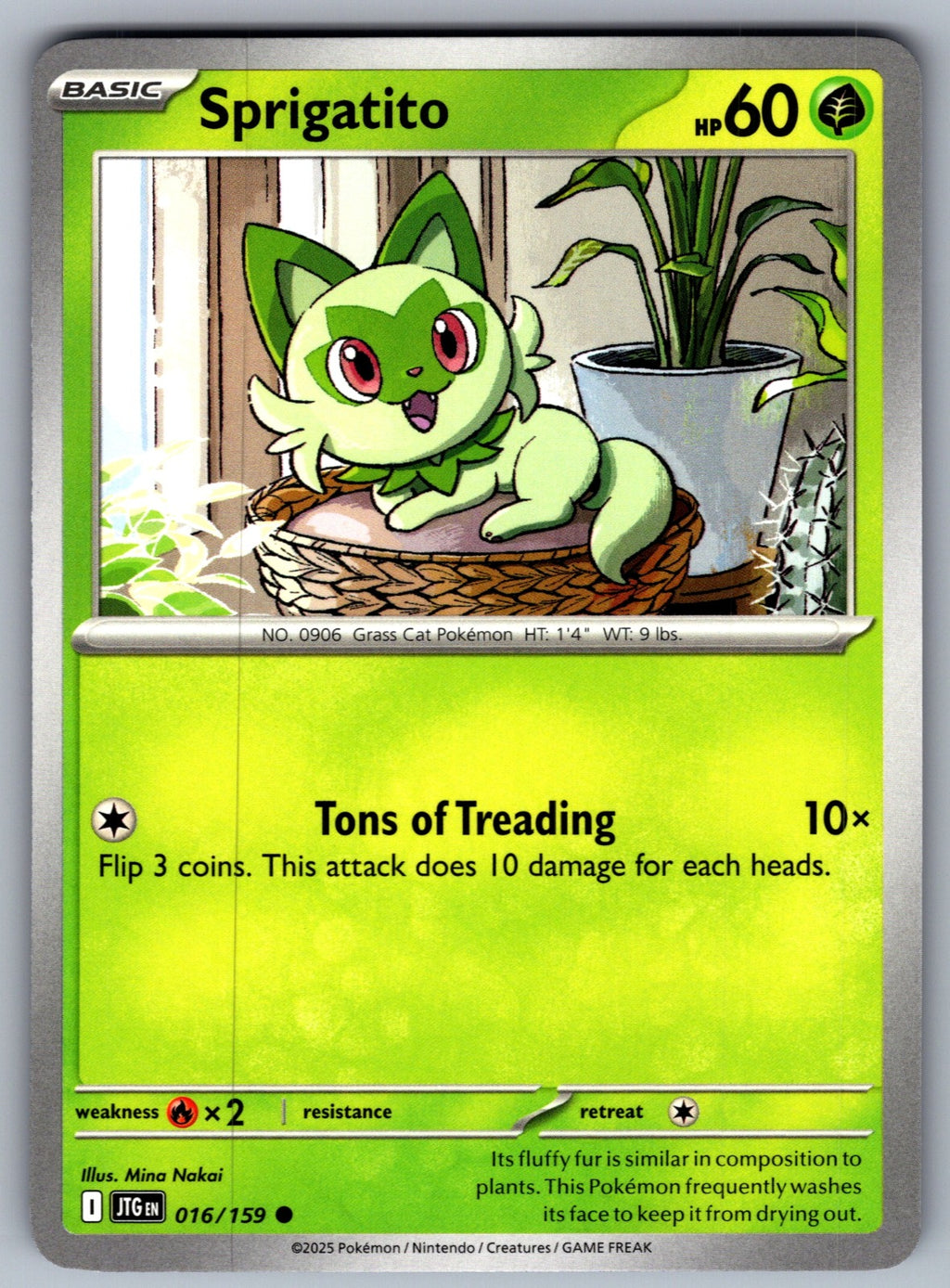 Sprigatito Common SV09: Journey Together 016/159 NM 2025
