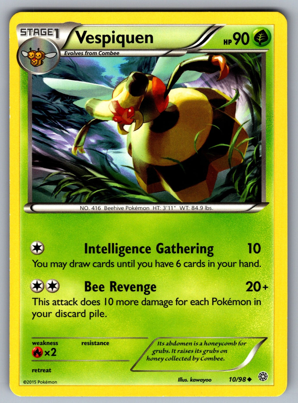 Vespiquen (10) Uncommon XY - Ancient Origins 10/98 LP 2015