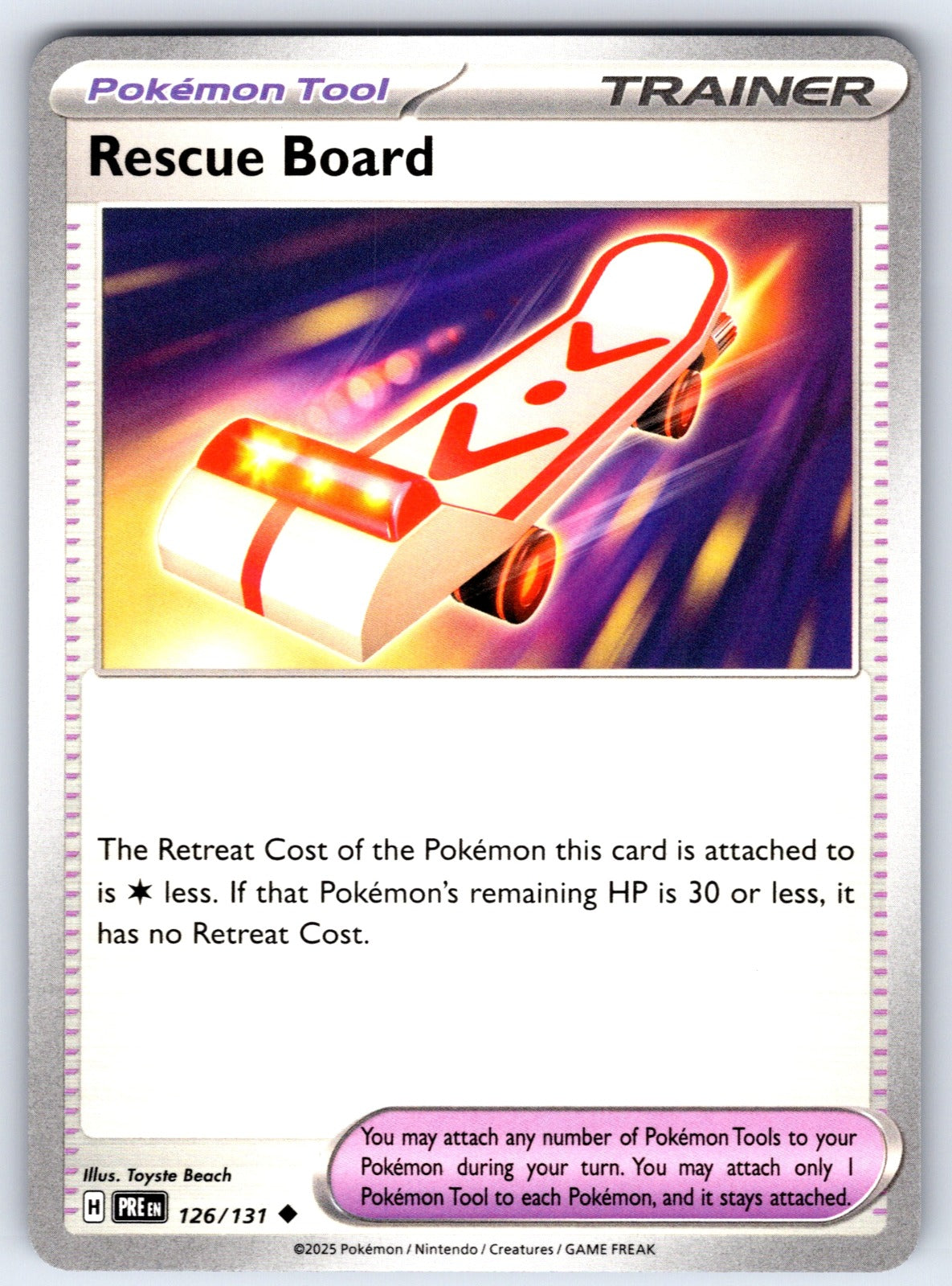 Rescue Board Uncommon SV: Prismatic Evolutions 126/131 LP 2025