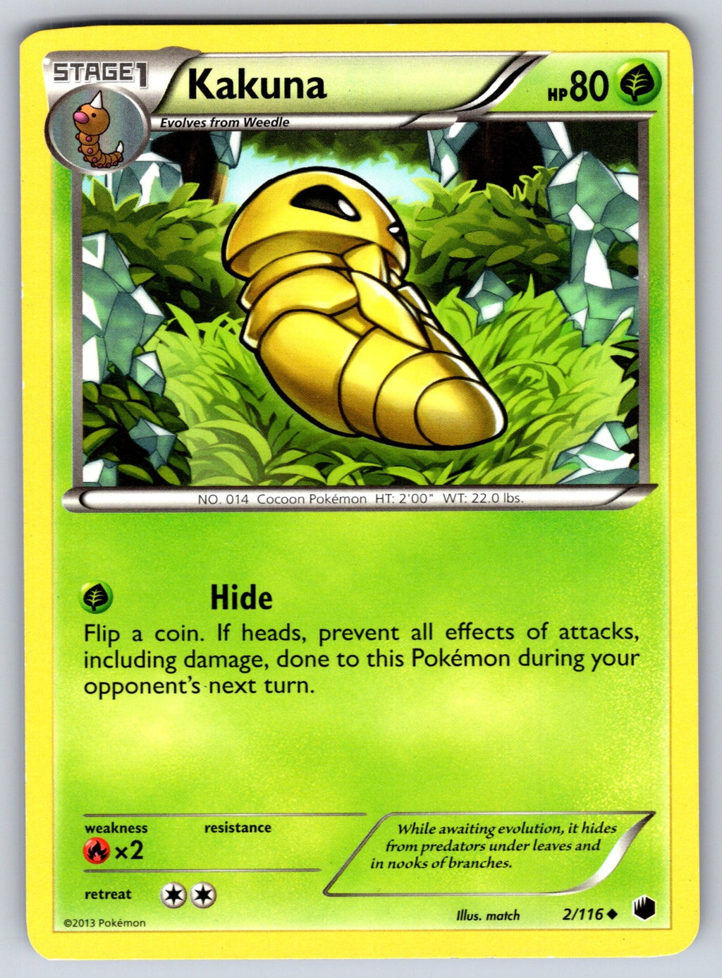 Kakuna Uncommon Plasma Freeze 2/116 LP 2013