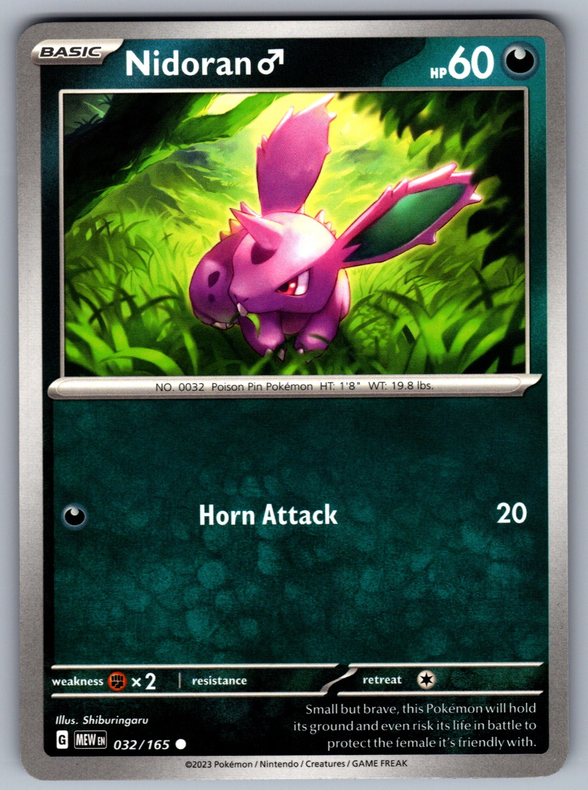 Nidoran M Common SV: Scarlet & Violet 151 032/165 NM 2023