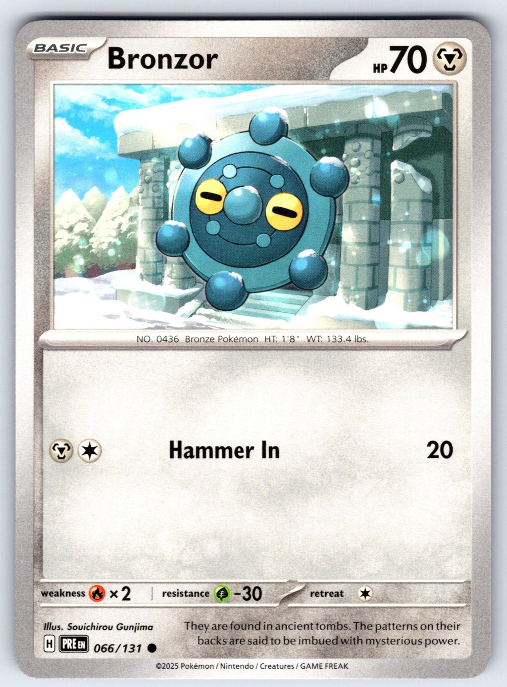 Bronzor Common SV: Prismatic Evolutions 066/131 NM 2025